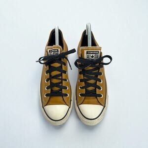 Converse Chuck Taylor All Star Low Brown Leather Black Trim Sneakers Men’s 9